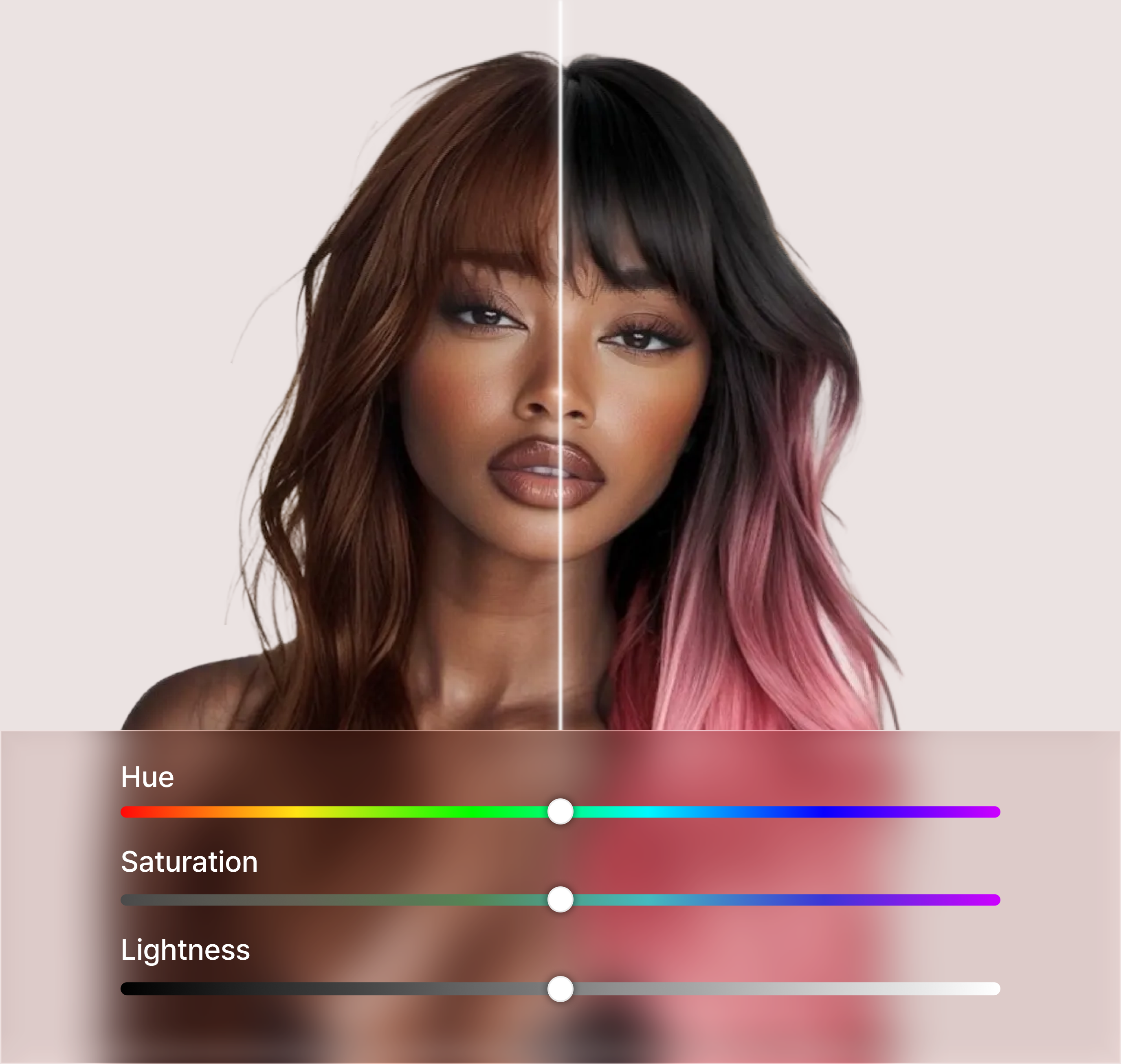 Ombré Gradient Hair Coloring Simulation