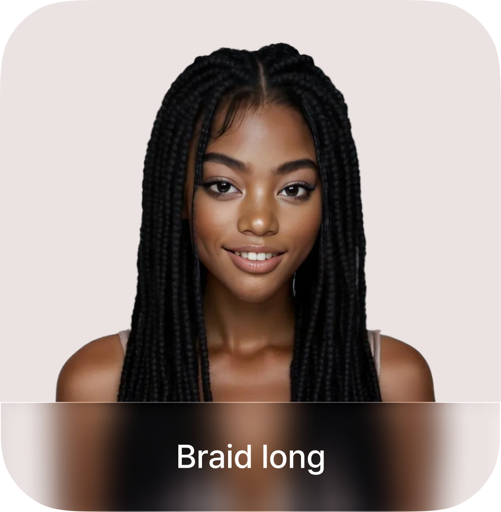 African American Woman Braid Long